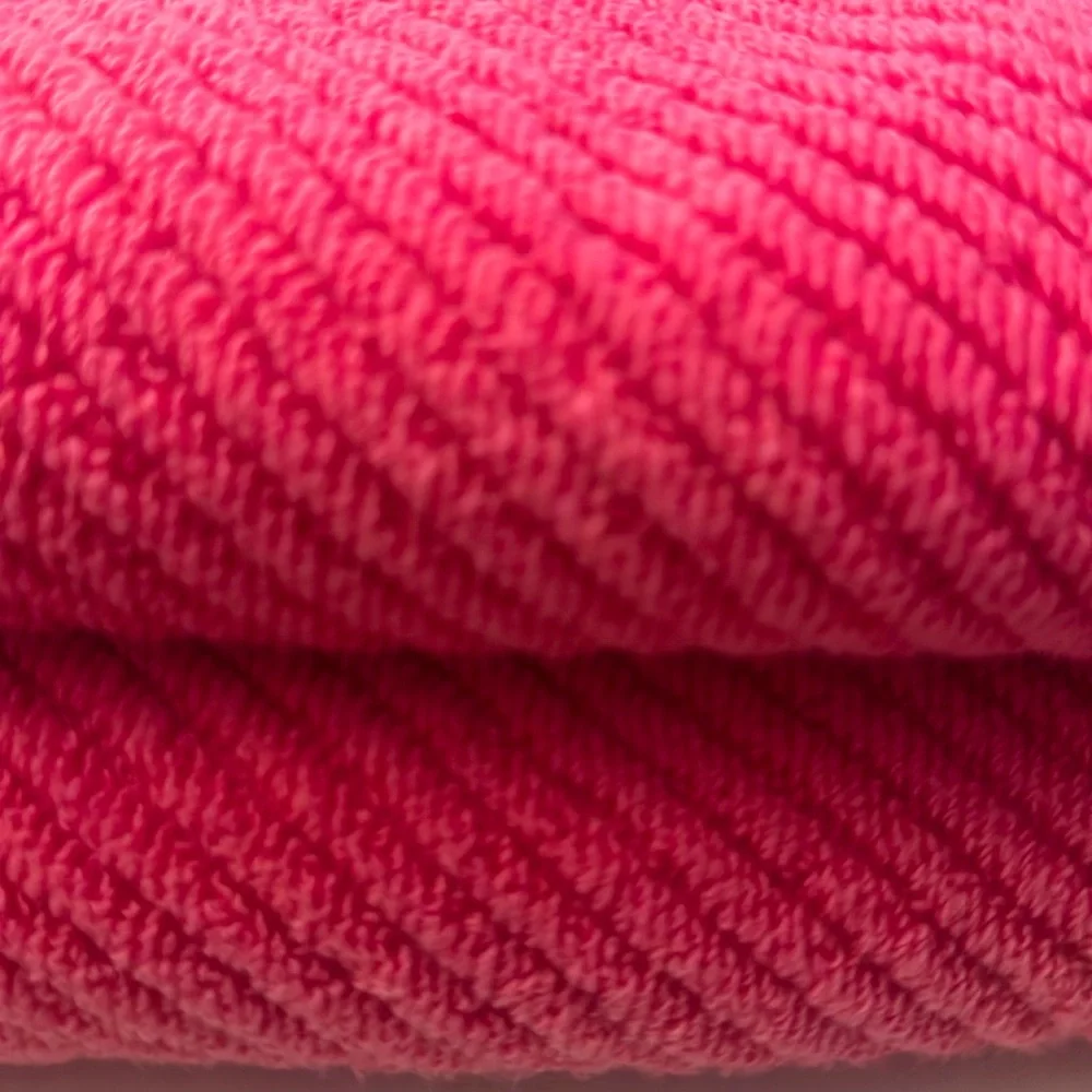 💥10pc QUICK DRY 100% Cotton Zero Twist Cotton Bath Towel Set - Shocking Pink